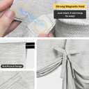 LazBlinds Tie Up Curtains, Linen Privacy Thermal Insulated Balloon Roman Shade Bathroom Window Curtain, Adjustable Rod Pocket Drape for Kitchen, Living Room, Bedroom (25" W x 47" L, Light Grey)