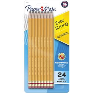 Paper Mate EverStrong #2 Pencils Reinforced Break-Resistant Lead When Writing 24-Pack