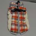 FUAMEY Dog Coat for Small Dogs,Waterproof Dog Winter Jacket with Harness Built in Puppy Cold Weather Coats Reflective Pet Vest with Zipper Warm Fleece Dogs Snowsuit Windproof Red Plaid XS 