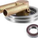 21214596 (NSK Bearing) Raw Sea Water Pump With Double V Belt Pulley For Volvo Penta 4.3L 5.0L 5.7L V6 V8, Replaces# 3812697 3862487 3858229