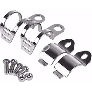 1pair Metal Motorcycle Modified Turn Signal Light Indicator Mount Bracket Clamp 30-45mm (Chrome)