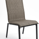 Outside Chairs 6 Pieces, Outdoor Patio Steel Chair Bistro Dining Set - Grey