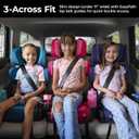 Diono Connect3 RXT 2-in-1 High Back Booster, Slim Fit 3-Across in Many Mid-Sized Sedans and SUVs, for Children from 40-120 lbs., Lightweight with Latch, Pink Cotton Candy