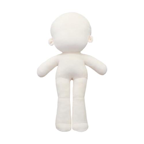 niannyyhouse 30cm  Plush Doll Plain Glossy Standing Sitting Humanoid Stuffed Toys Dress Up Wearable Clothing (30cm-Without Skeleton)