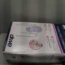 Drive Medical Folding Steel Bedside Commode Chair - 3-in-1 Portable Toilet - Adjustable Height - 350 Lb Weight Capacity - 7.5 Qt- Adult Commode - Grey