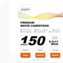 gisgfim 150 Pcs 80lb White Cardstock 8.5 x 11 Thick Paper Card Stock Heavyweight Cardstock Printer Construction Matte Cover for Invitations Business Wedding Printing DIY Card Menus Crafts Scrapbooking