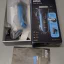 Braun Electric Series 3 Razor with Precision Trimmer, Rechargeable, Wet & Dry Foil Shaver for Men, Blue/Black, 4 Piece