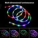 USB C Cable Light up Type C Charger Fast Charging, USB C Charger Cable with 17 Light Switching Modes for iPhone 15/15 Pro Max Samsung Galaxy S10 S10+ / Ultra S22 S21 S20 A13 Note 20 (3FT)