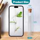 12pcs 10ml/0.34oz Mini Glass Test Tube, 15x100mm Small Candy Storage Tube with Cap, Tiny Flat Bottom Tube with Cork Stopper, Slender Vial Set for Scientific Experiments Lab Liquid Party Decor