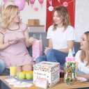 Glenmal 52 Pcs Baby Shower Games Gift Sets Large Baby Bottle for Shower Game Guess How Many Candies Decorations for Gender Reveal (Pink Bow)