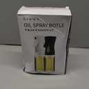 Oil Sprayer for Cooking, 200ml Glass Olive Oil Spray Bottle Mister, for Air Fryer, Salad, BBQ, Baking, Frying, Refillable Dispenser for Olive, Canola, Vinegar, Pack of 2