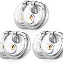 CINCINNO Discus Padlock with Key, 6 Pack Stainless Steel Storage Lock with 2-3/4 in. Wide, 3/8 in. Diameter Shackle, Heav Duty Disc Lock for Storage Unit, Sheds, Garages and Fence