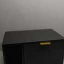 Masupu Floating Nightstand, Wall Mounted Floating Bedside Table with Storage Drawer and Open Shelf, Modern Bedroom Nightstand, 19.3" x 11.4" x 10", Black