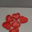 Wesiti 6 Pcs Small Heart Shaped Boxes with Window Valentine's Day Gift Boxes Plastic Storage Container for DIY Projects Presents Candy Jewelry Mother's Day Gifts (Red)