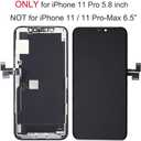 for iPhone 11 Pro Screen Replacement 5.8 inch (Model A2160, A2217, A2215), 3D Touch LCD Display Digitizer Assembly with Repair Tools