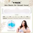 Boyiee 9 Pcs Bra Liners for Sweat, 67% Cotton and 33% Polyester Fiber, Reusable Washable Under Breast Sweat Absorber Pads(White,L Size)