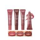 3 Colors Hydrating Lip Gloss Lip Jam, High Shine Glass Finish Glossy Plumping Nude Colors Lipgloss, Lip Jelly Liquid Lipstick for Women