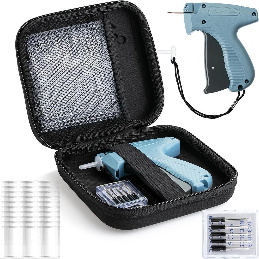 Mr. Pen- Tagging Gun with Case, 5 Needles, 1008 pcs 2" Barbs Fasteners, Greyish Blue, Tagging Gun for Clothing Tag Gun for Clothes Tag Gun, Price Tag Gun, Pricing Gun, Tag Attacher Guns