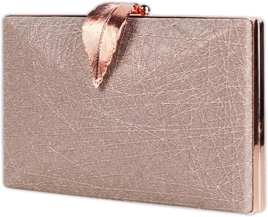 CORIOS Small Clutch Purses for Women Evening Bag with Leaf-style Flip Lock Bridal Wedding Handbag
