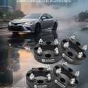 YHTAUTO 4x4.5 Wheel Spacers 1.5 Inch Fits Honda, Hyundai, Kia, Acura, Mitsubishi, Volvo, Suzuki, Accord Optima S40 4x114.3mm Tire Spacers w/ M12x1.5 Studs, 82.5mm Center Bore 4 Lug 4PCS Black