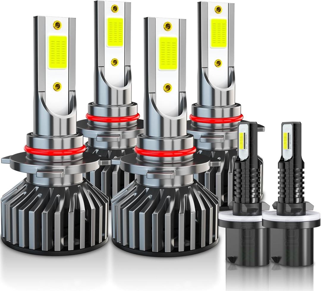 Lights for Chevy Corvette Bulbs Fog Lights 1997 1998 1999 2000 2001 2002 2003 2004, Plug and Play, Powersports Light For Off road Use, Pack of 6