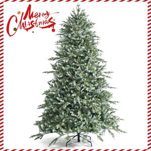8FT Christmas Tree with 1658 Realistic Branches, Hinged Spruce Full Tree with Solid Metal Stand, Xmas Pine Tree for Home Office Party Decoration, New PE & PVC Material