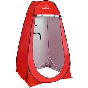 Your Choice Pop Up Privacy Shower Tent - Portable Changing Tent for Camping, Beach & Hiking - 6.2FT Lightweight with Carry Bag, Quick Setup & Full Coverage (Red)