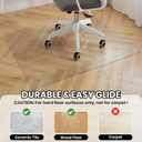 Clear Office Chair Mat for Hardwood Floor, 30 x 48 Inch Desk Chair Mat, Plastic Floor Protectors for Chairs, Heavy Duty Wood Tile Floor Mats for Home & Office
