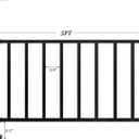 Aluminum Deck Railing Kit, Modular 36 in H. x 5 Ft W Level Railing Kit for Outdoor Steps,Heavy Duty Balustrade System for Deck, Porch, Patio & Balcony(1 Post, 1 Panel)
