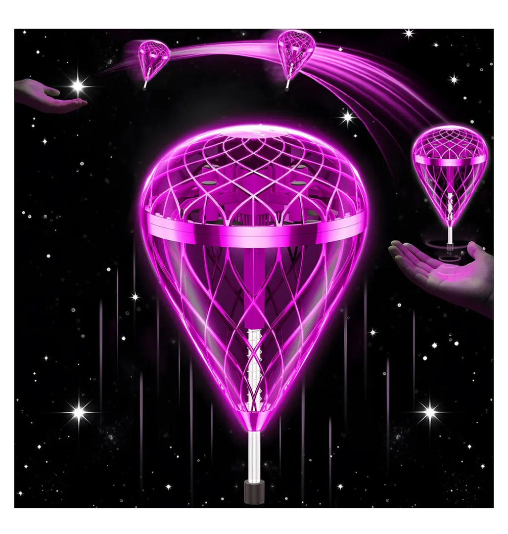 Flying Bouncing Toys - Flying Orb Ball Cool Toys for Kids Boys Girls 6-8 8-10 10-12 12-14 - Toss and Catch LED Shuttlecock - Sports Gifts for Boys Girls Teens