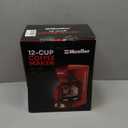 MELLERHOME 12-Cup Red Coffee Maker - Perfect for Home or Office, Borosilicate Carafe, Auto-Off, Reusable Filter, Anti-Drip, Keep-Warm Function, Clear Water Level Window, Red Kitchen Accessories