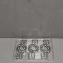 Amazer Shower Curtain Hooks, Plastic Double Shower Curtain Rings, Shower Hooks for Bathroom Shower Curtain Rod - Set of 12, Nickel