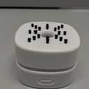 ODISTAR Desktop Vacuum Cleaner,Mini Table dust Sweeper Energy Saving with auto Power-Off Function,High Endurance up to 400 mins,Cordless&360 Rotatable for Keyboard/Home/Office (White USB Charging)