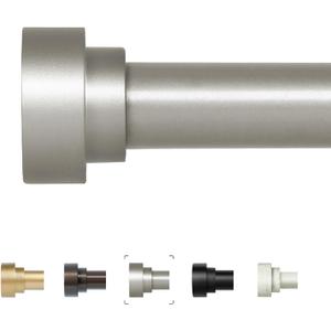 HEI! DEAR Silver Curtain Rods 72 to 144 Inch(6-12FT),1 Inch Long Curtain Rod,Adjustable Heavy Duty Curtain Rods,Modern Decorative Drapery Rods,Telescoping Window Single Curtains Rods 36-150",Silver