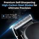 Mueller Ultragroom Professional Hair Clippers for Men with Colored Design, Hair Trimmer for Men, 12 Guide Combs, Trimmer for Hair, Beards, Head, Body, and Face