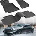 DiffCar for Mercedes Benz E Class Floor Mats 2017-2023, All-Weather Custom Fit Car Accessories for Benz E-Class E300/ E320/ E400/ E350/ E63/ E550 (Not Suit for Coupe) Protection,Sedan Only