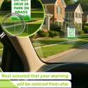 128 inch 3X Please Do Not Drive Or Park On Grass Double Sided Plastic Signs with Metal Wire H-Stakes - Stay Off Lawn Sign - No Parking on Grass - No Parking Private Driveway - Keep Off The Yard Sign