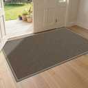 Indoor Door Mats 32"x47" Door Mat Indoor Entrance Resist Dirt Inside Washable Non Slip Entry Rugs for Entryway, Brown