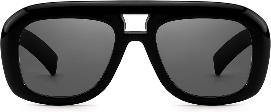 DreamCalf Oversized Aviator Sunglasses for Women Men Trendy Big Wide Sun Glasses with UV Protection for Daily Life