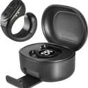 Upgrade Scrolling Ring, Remote Control for TikTok, Bluetooth Ring Scroller with Stand, Bluetooth Camera Remote Compatible with iPhone, iPad, iOS Android Cell Phone-Black