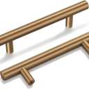 goldenwarm 35 Pack Champagne Bronze Cabinet Pulls Gold Cabinet Handles 3-1/2 inch(90mm) Champagne Drawer Handles Brushed Bronze Cabinet Pulls Kitchen Bathroom Bedroom Dresser Furniture Hardware