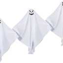 3PCS Halloween Ghost Decorative Garden Stakes White Spooky Ghosts Halloween Decorations Outdoor Scary Flying Ghost Yard Sign Stakes for Outside Garden Lawn Patio Porch Home Party Decor (Classic)