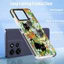 Boaretiu for Motorola Moto G Power/Play 2025 Case - with Stand Cute Kawaii Fashion 360 Rotate Ring Holder Kickstand Cat Flower for Women Girls Boys Teens Girly Case for Moto G Power/Play 2025