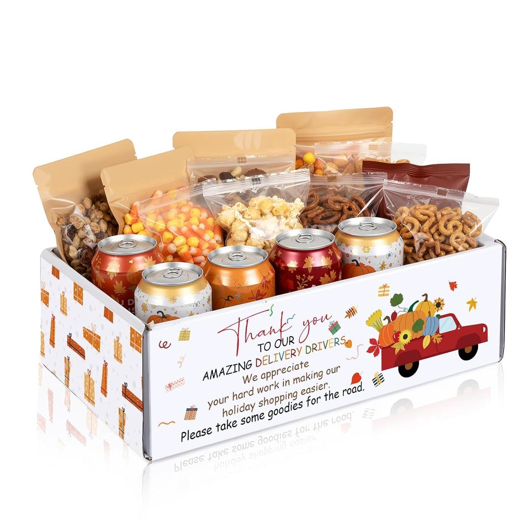 Epakh Thanksgiving Gifts for Delivery Driver, Delivery Driver Snack Station Snack Box, Thank You to Our Amazing Storage Boxes Thank You Gifts for Courier, Postal Workers, Mail Carriers, Bus Drivers