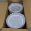 CURTA 8" Round Aluminum Foil Pans with Clear Lids | Heavy Duty | Great for Broiling, Baking, Storage, Roasting, Takeout, Air Fryer | 100 Pack