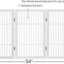 Urnporium Pet Dog Gate Freestanding, Strong Durable Folding Wooden Fence, Portable Acacia Hardwood Safety Barrier for Indoor & Outdoor Use (White Pet Gate, 3 Panel 30" Tall)