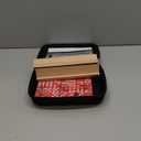 Jumbo Dominos Set for Adults with 4 Wooden Racks/Trays, Double 6 Dominoes Travel Set with Portable Case Double Six Dominoes Set with 4 Tiles Holders, 28 Tiles Dominos Set for Family Board Games