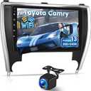 [2+64G] Aftermarket Radio for Toyota Camry 2015 2016 2017, 9 inch Touch Screen Android Car Stereo - Wireless Carplay and Andorid Auto, 5G/WiFi, GPS, Split Screen, Multi-UI, SWC + Rear View Camera