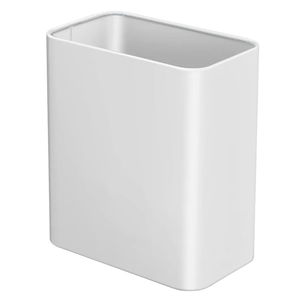 TIPGO Small Metal Trash Can, 2.1 Gallon Slim Trash Can for Bathroom, Wastebasket Garbage Bin for Bedroom, Office, Kitchen, Under Sink (Matte White)