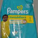 Pampers Swaddlers Diapers, Size 1 (8-14 lbs), 32 Count, Absorbent, Keeps Baby Dry and Comfortable, Skin Safe Disposable Baby Diaper 